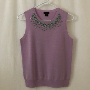 J. Crew Collection Embellished Sleeveless Sweater